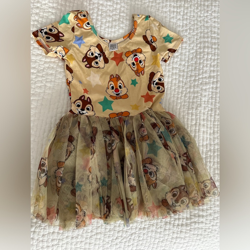 Wild Rich Kids Disney Chip Dale Star Print Tutu Dress size 9/10